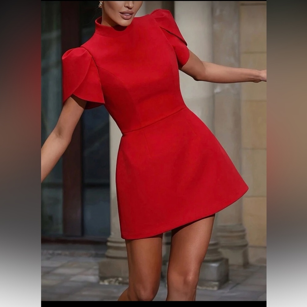 Elegant Red Mini Dress